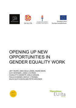 opening up new opportunities in gender equality work