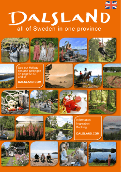 Dalsland Magasin 2015 Our Dalsland 2015 prospect shows you the