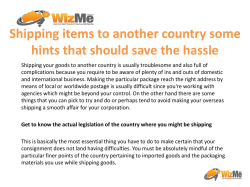 Shipping items to another country some hints that should save the hassle