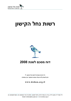 דו״ח מסכם לשנת 2008