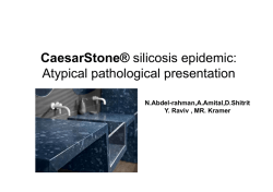 CaesarStone® silicosis epidemic: Atypical pathological presentation