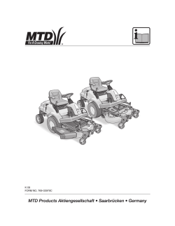 MTD Products Aktiengesellschaft √ SaarbrΩcken
