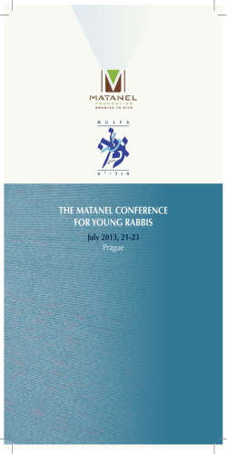 THe MaTanel ConferenCe for young rabbis