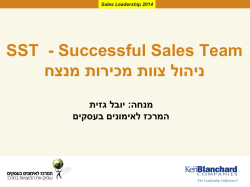 Successful Sales Team - המודל לניהול מכירות בשוק היפר תחרותי יובל גזית
