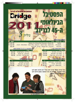 צפה בבטאון - Israel Bridge Festival