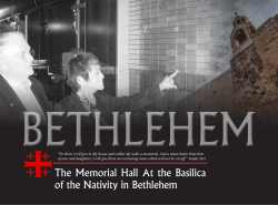 The Memorial Hall At the Basilica of the Nativity in Bethlehem