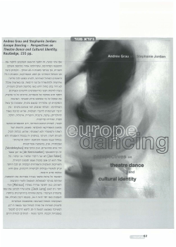 Europe Dancing - Perspectives on Theatre Dance and Cultural Identity