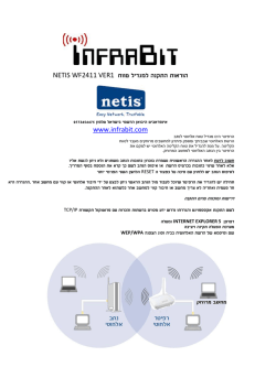 NETIS WF2411 VER1 הוראות התקנה למגדיל טווח www.infrabit.com