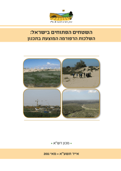 השטחים הפתוחים בישראל: השלכות הרפורמה המוצעת בתכנון