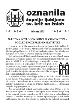 oznanila oznanila oznanila - župnija Ljubljana Sv. Križ