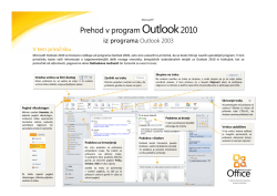 Prehod v program Outlook2010