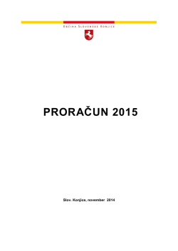 PRORAČUN 2015 - Občina Slovenske Konjice