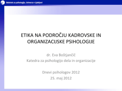 Dr. Eva Boštjančič - Društvo psihologov Slovenije