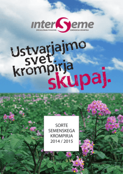 INTERSEME sorte semenskega krompirja 2014-2015