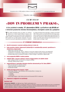 Seminar "DDV IN PROBLEMI V PRAKSI"