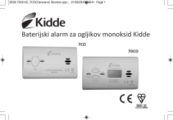 Slovenska navodila za detektor CO Kidde 7DCO