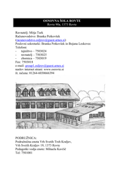 Publikacija 2014/15 - Osnovna šola Rovte