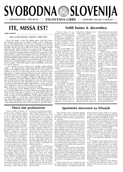 ite, MissA est! - Novice iz Slovenije