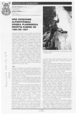 AO od 1980 do 1997 - Planinsko društvo Kamnik