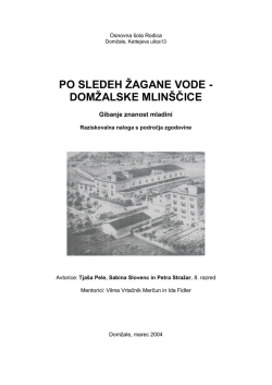 po sledeh ţagane vode