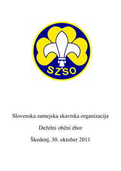 Brošura DOZ - Slovenska Zamejska Skavtska Organizacija