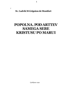 popolna. pod arttev samega sebe kristusu po marui