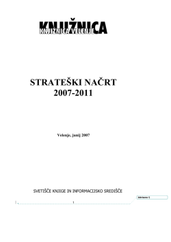 Strateški načrt 2007 - 2011 (.pdf)