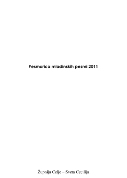 Mladinska pesmarica 2011 PDF - Župnija Celje