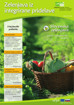 Bilten št. 4 - Slovensko združenje za integrirano pridelavo zelenjave
