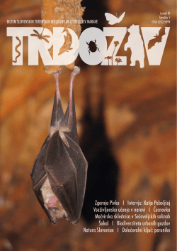 pete številke - Slovensko društvo za proučevanje in varstvo netopirjev