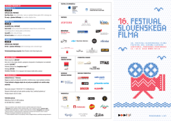 Festivalski urnik - Festival slovenskega filma