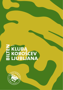 Bilten 2014 - Klub Korošcev Ljubljana