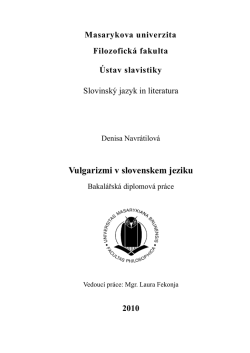 Vulgarizmi v slovenskem jeziku