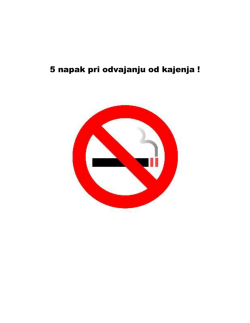 5 napak pri odvajanju od kajenja !