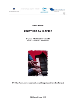 Začetnica za klavir 2«