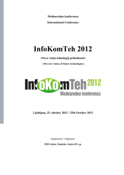 InfoKomTeh 2012 - Zbornik celotnih prispevkov mednarodne