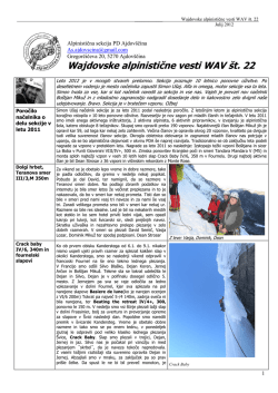 Wajdovske alpinistične vesti WAV št. 22