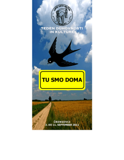 TU SMO DOMA - Srednja Bistrica