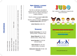 letak - začetniški in nadaljevalni program juda 2013-2014