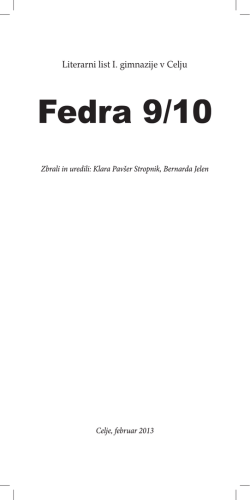 Literarni list Fedra, januar 2013