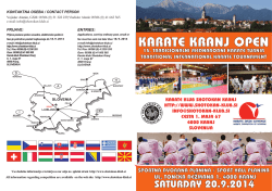 KARATE KRANJ OPEN - Karate klub Shotokan Kranj