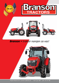 Branson • traktor narejen za vas! - euro