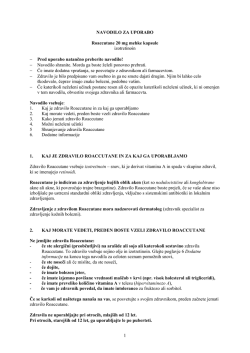 1 NAVODILO ZA UPORABO Roaccutane 20 mg mehke