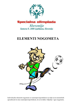ELEMENTI NOGOMETA - Specialna olimpiada Slovenije