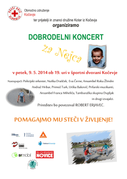dobrodelni koncert - Rdeči križ Slovenije