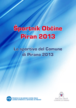 bilten sportnik leta 2013.pdf - Športni in mladinski center Piran