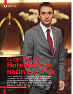 Gregor Jamnik - Best Western Hotel Slon