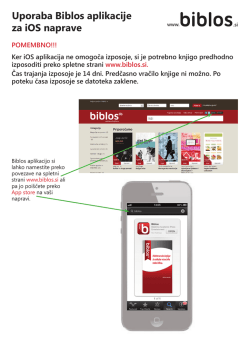 Uporaba Biblos aplikacije za iOS naprave (PDF, 2.2 MB)