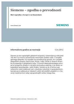 Siemens – zgodba o prevodnosti
