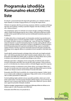 Program Komunalno ekoLOŠKE liste (PDF, 100KB)